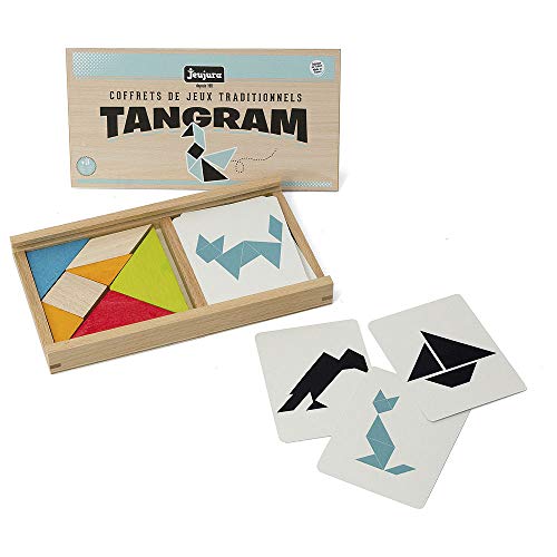 JeuJura 8144 Spiel, der Reflexion – Tangram – Holzbox von Jeujura