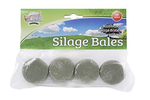 Kids Globe Silageballen-Set 1:32, Ballen rund, für Bauernhof, Inhalt 4 Stück von Kids Globe