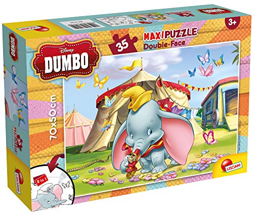 Liscianigiochi 74150 Dumbo Maxipuzzle Doubleface, Puzzle doppelseitig 35 Stück von Liscianigiochi