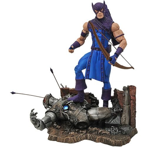 Diamond Select Toys OCT131851 Avengers Hawkeye Figur, Dunkelblau, 18 cm von Diamond Select Toys