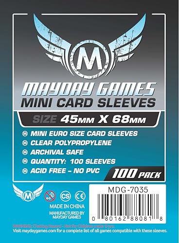 Mini Euro Card Sleeve (100) 45 x 68mm - 7035 von Mayday Games