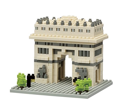 nanoblock NBH-075 - Arc de Triomphe / Triumphbogen, Minibaustein 3D-Puzzle, Sights to See Serie, 495 Teile, Schwierigkeitsstufe 2, mittel von nanoblock