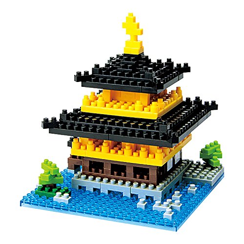 Nanoblock NBH-011- Kinkakuji Temple, Minibaustein 3D-Puzzle, Sights to See Serie, 340 Teile, Schwierigkeitsstufe 2, mittel von nanoblock