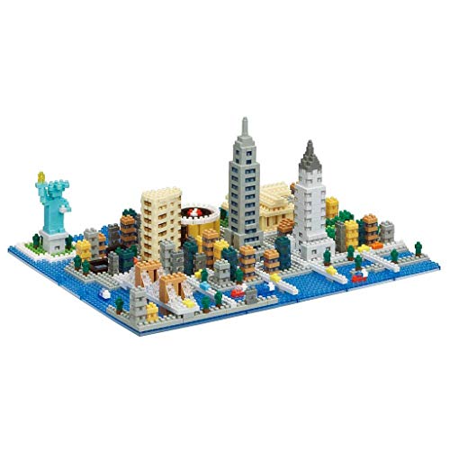 Nanoblock - Manhattan - 3D Puzzle Set von Micro Blocks Constructions - New York Modell - 3D Konstruktion - 1480 Teile von nanoblock