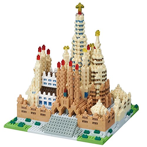 nanoblock NB-028 Sagrada Familia, Minibaustein 3D-Puzzle, Advanced Hobby Series, 2660 Teile, Schwierigkeitsstufe 5, für Experten von nanoblock