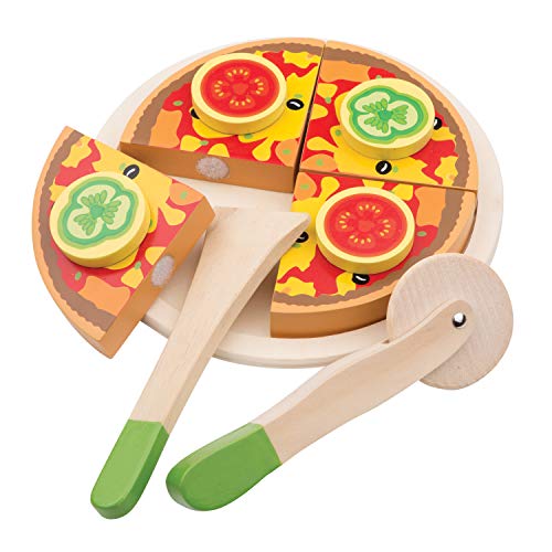 New Classic Toys - 10587 - Kinderrollenspiele - Gemüsepizza Schneiden von New Classic Toys