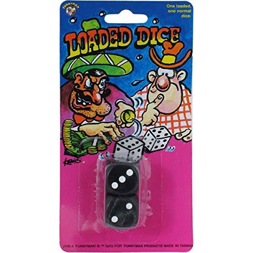 Novelty Joke Gag Trick Loaded Dice Pack of 2 for Party Bag Filler Favor by Funny Man von Unbekannt