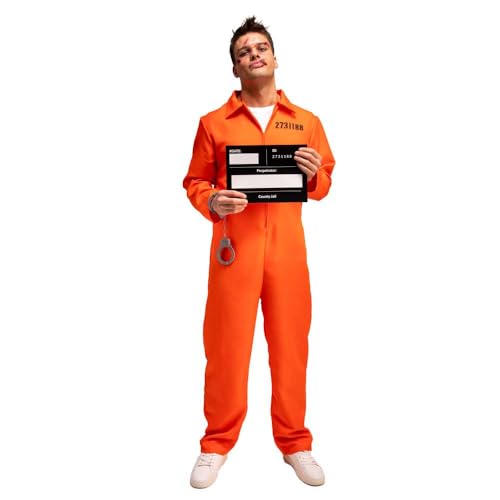 Unbekannt Orange Convict Suit - Adult Costume Men : SMALL von Wicked Costumes