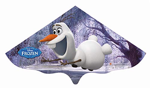 Paul Günther 1221 - Kinderdrachen mit Disney Frozen Olaf Motiv, Einleinerdrachen aus robuster PE-Folie, für Kinder ab 4 Jahren, mit Wickelgriff und Schnur, ca. 115 x 63 cm groß von GÜNTHER FLUGSPIELE