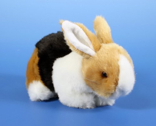 Plüschtier Hase braun-schwarz-weiß 23cm Osterhase von Unbekannt