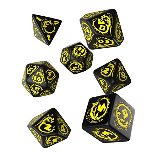 Q-Workshop DRA07 - Dragon Dice Black/Yellow (7) von Q Workshop