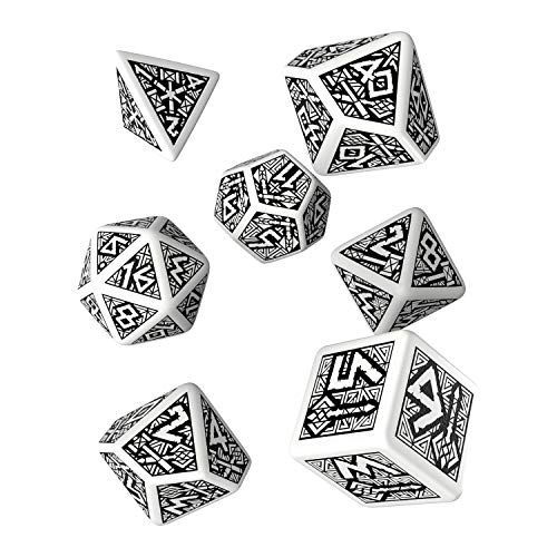 Q-Workshop DWA02 - Dwarven Dice White/Black (7) von Q Workshop