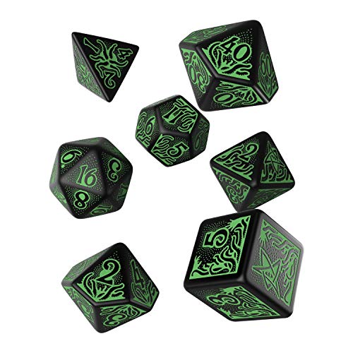 Q-Workshop CTR21 - Call of Cthulhu 7th Edition Dice Set Schwarz & Grün von Q Workshop