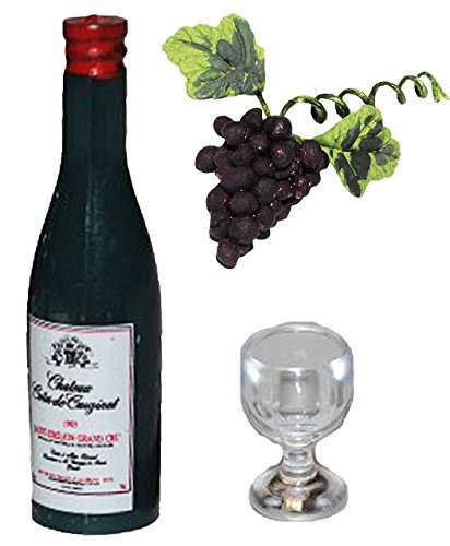 alles-meine.de GmbH Set: Weinflasche + Weinglas + Weintraube mit Blatt & Ranke - Miniatur - Maßstab 1:12 - für Puppenstube - Puppenhaus Puppenküche - Wein - Weintrauben Reben Reb.. alles-meine.de GmbH Set: Weinflasche + Weinglas + Weintraube mit Blatt & Ranke - Miniatur - Maßstab 1:12 - für Puppenstube - Puppenhaus Puppenküche - Wein - Weintrauben Reben Reb.. von alles-meine.de GmbH