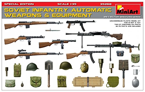 MiniArt 35268 Soviet Infantry Automatic Weapons & Equi -pment.Special Edition(PE Parts) Armee Modellbausatz, verschieden von MiniArt