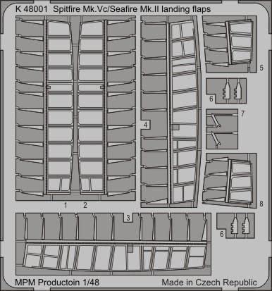 Unbekannt Special Hobby MPMK48001 MPM Detail-Set – 1:48 – Spuckfeuer Mk.VC/Seafire Land Flaps Maßstab Modellbausatz von Special Hobby