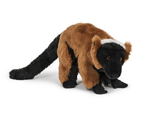 Unbekannt Stofftier roter Vari 32 cm, Kuscheltier Plüschtier Lemur AFFE von Unbekannt