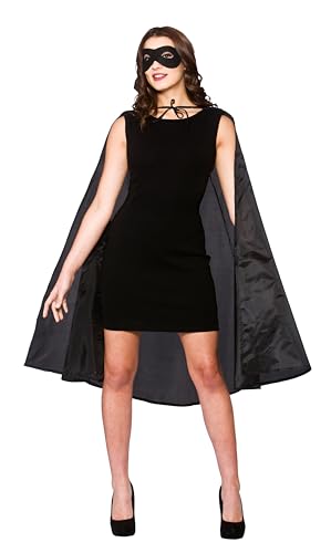 Superhelden-Kostüm für Damen aus kurzem Cape und Maske von Wicked Costumes