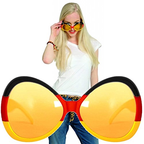 Unbekannt * DEUTSCHLAND SONNENBRILLE * als Verkleidung für WM 2018, Karneval oder Fussball Mottoparty // FEMALE // Geburtstag Kindergeburtstag Fan Brille schwarz rot gold German von Unbekannt