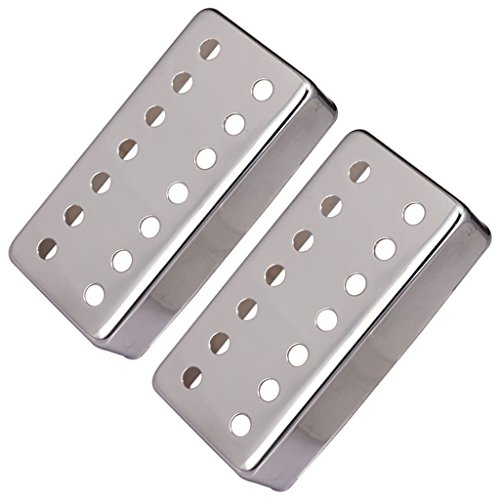 Unbekannt 2er Hochwertige Gitarren Humbucker Pickup Cover Abdeckung Für 7-saitige E-Gitarre Ersatz - Silber von Unbekannt