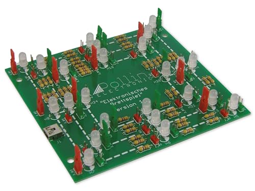 Bausatz Elektronisches Brettspiel | Für Fortgeschrittene ab 10 Jahren | Robuste Konstruktion | Versorgungsspannung 5V über USB-Mini | Max. Stromaufnahme 80 mA | Maße 113x103x18 mm von Pollin