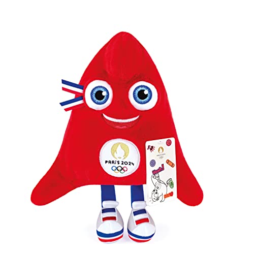 Doudou et Compagnie - Plüschtier Phryge, 25 cm, offizielles Maskottchen der Olympischen Spiele Paris 2024 – Form Phrygische Mütze, Rot – JO Paris 2024 – Kuscheltier Maskottchen Phryge 25 cm – JO2401 von Doudou et Compagnie