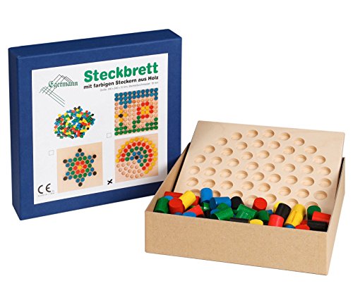 Egermann EH212/230 - Steckspielbrett Holzsteckspiel Kreis, Kleinkindspielzeug von Egermann