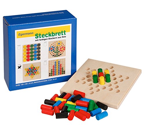 Egermann EH222/231 - Steckspielbrett Holzsteckspiel Stern, Kleinkindspielzeug von Egermann