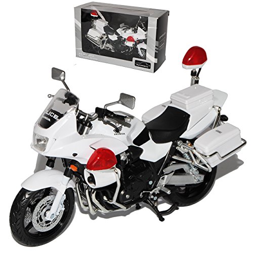 Unbekannt Hon-da CB1300P Police Polizei Weiss 1/12 Automaxx Modell Motorrad Modell Auto von Unbekannt