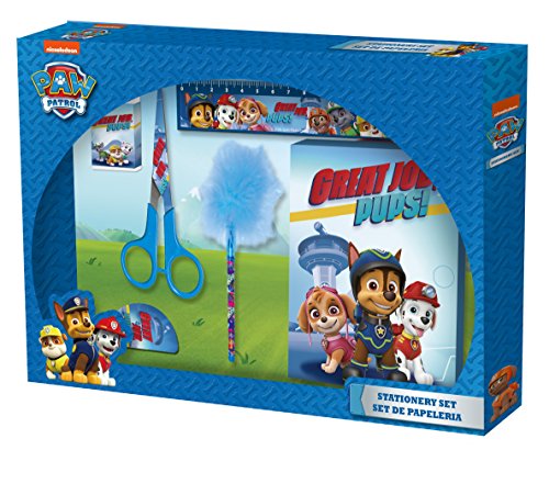 Unbekannt Kids Euroswan – Set Geschenk Schreibwaren mit Notizbuch Secret – Schere – Regel – Radierer und Bleistift Fantaisie Paw Patrol von Unbekannt