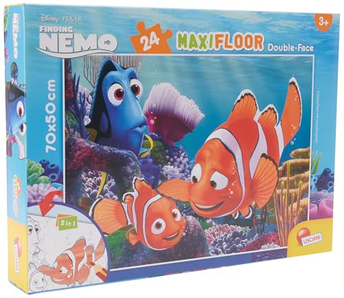 Lisciani 74112 Finding Nemo/Finding Dory, Disney Nemo Puzzle 24 Teil, Puzzle doppelseitig 24 Stück Nemo von Lisciani