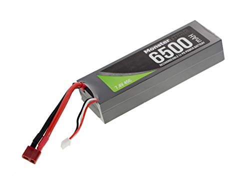 Unbekannt Monstertronic A-6500 Lipo Akku Hardcase 7,4V 6500mah 45C T-Plug Stecker fÃƒÆ’Ã‚¼r 1:8 und 1:10 RC Autos, Buggys, Truggy, RC Panzer, RC Boote von Unbekannt