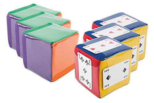 Unbekannt Movecubes Mini 6er-Set - Schaumstoffwürfel mit Vinylbezug (Würfelgröße: 10 x 10 cm / Gewicht: 100 g) von SPORDAS von Unbekannt