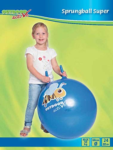 Unbekannt Outdoor Active Sprungball super Fitnessband mit Griffen, blau, normal von Unbekannt