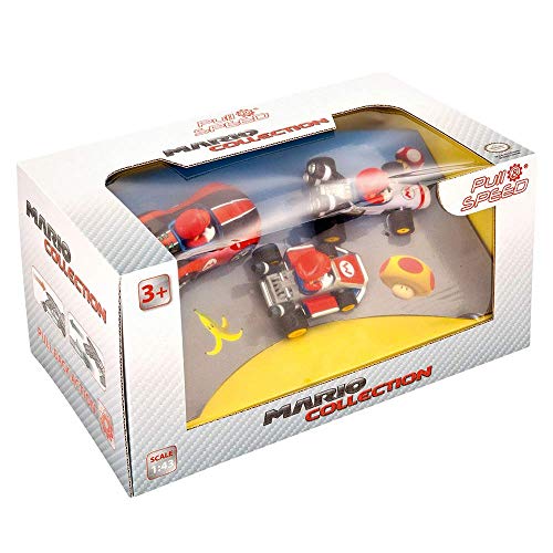 Pull & SPEED - 15813016 - Carrera I Mario Kart - Mario 3Pack I Aufziehauto Rennauto I Pull and Speed Auto mit Rückziehmotor I Für Jungs und Mädchen ab 6 Jahren & Erwachsene I Rennbahn von Pull & SPEED