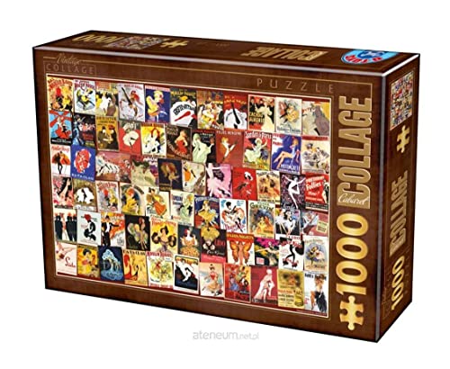 Unbekannt 75291-VC06 D-Toys Other License Puzzle 1000 Teile-Vintage Collage-Cabaret, Multicolor von D-Toys