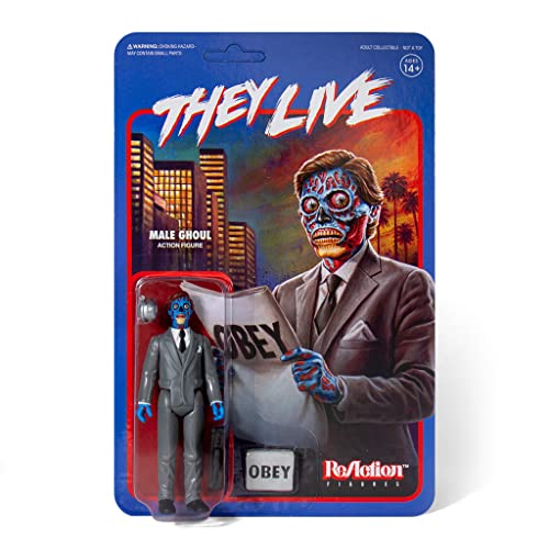 Super7 RE-THLVW01-MAL-01 They Live Male Ghoul Reaction-Figur, Mehrfarbig, 3.75" von Super7