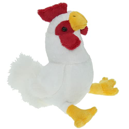 Stofftier Hahn 16 cm, weiß, Kuscheltier Plüschtier, Hähnchen Gockel Huhn Henne von Cornelißen