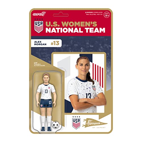 Super7 Unbekannt USWNT Soccer Alex Morgan (alternatives Set) – Reaktionsfigur 9,5 cm von Super7