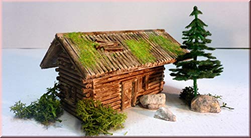 menta-modellbau Western Wild West Trapperhütte Old Ben Bausatz 1:72 von menta-modellbau