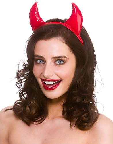 Unbekannt Wicked Costumes Adult Red PVC Devil Horns auf Stirnband Halloween Kostümzubehör (One Size) von Wicked Costumes