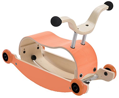 Unbekannt Wishbone Mini FLIP Mix & Match 3in1 - Laufwagen + Rutschauto + Schaukel in Farbe: Top Orange + Base Orange + Räder Orange von Unbekannt