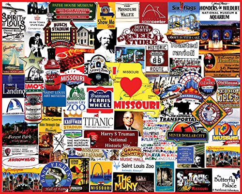 White Mountain - I Love Missouri Puzzle, 1000 Teile Puzzle, Gateway Arch, Kansas City Zoo von Unbekannt