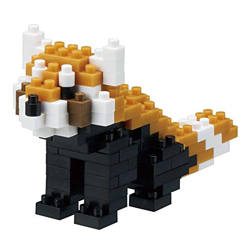 Bandai - Nanoblock - Roter Panda - Red Panda - Mini-Bausteinfigur - Baukastenspiel - Pixel-Tierfiguren-Bausatz Panda - NBC194 von nanoblock