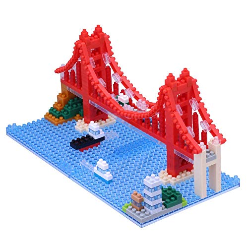 nanoblock Klemmbaustein Set Set Sight to See Golden Gate Brücke 380 Teile, Geschicklichkeitslevel 3, NBH-116 von nanoblock