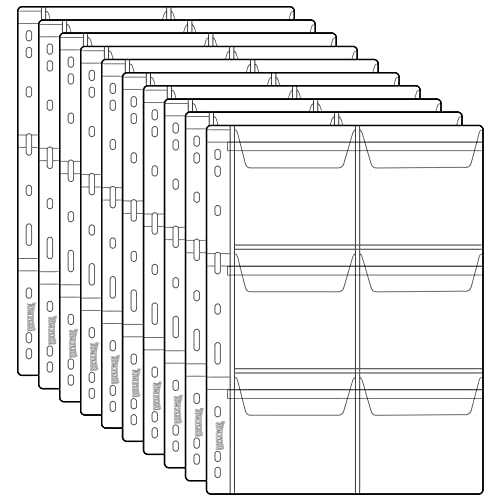 Uncle Paul 60 Taschen-Münzblätter – 6 Gitter/Seite, durchsichtiger Münz-Medaillenhalter, Stempel, Währungsschutz, Münzsammelzubehör, 10 Blatt CS03006 von Uncle Paul