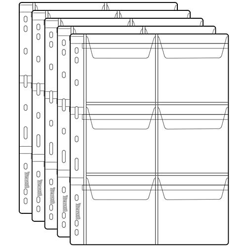 Uncle Paul Münzfachseiten - Standard 9-Loch Münzfacheinsätze Sammelhüllen für Münzen CS035 (30 Taschen (97 x 82 mm / 3,82 x 3,23 Zoll), Transparent) von Uncle Paul