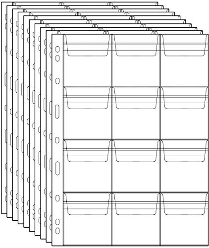 Uncle Paul Münzseiten für - 12 Gitter Münzhalter Stempel Währungsschutz Münzsammeltaschen Verbrauchsmaterial 10 Blatt von Uncle Paul