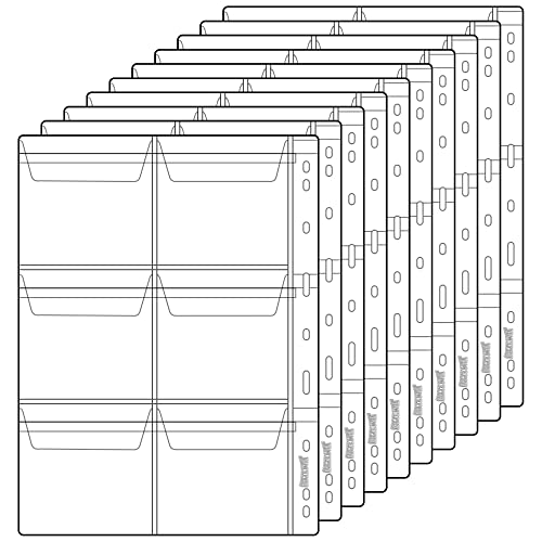 Uncle Paul Standard 9-Loch Münzeinlagen für Münzen, 10 Blatt CS031 (60 Taschen (97 x 82 mm / 3,82 x 3,23 Zoll), Transparent) von Uncle Paul