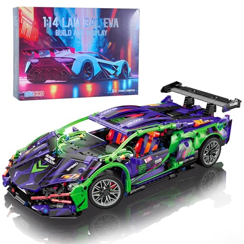 Fahrzeug Sports Technik Auto Bausteine für Jungen und Erwachsene, 1285 Teile Speed​Champions Sammler Modellauto-Bausatz, 1:14 Autos Modellbausatz, DIY Spielzeug für Jungen im Alter von 8-14 Jahren von Under the Baubles